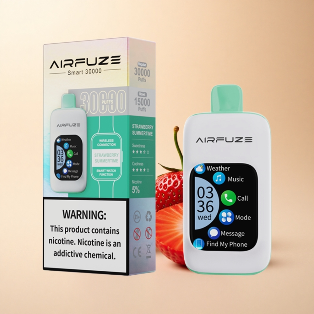 AirFuze Smart 30000 Puffs 5% Type-C Jordbær Sommer
