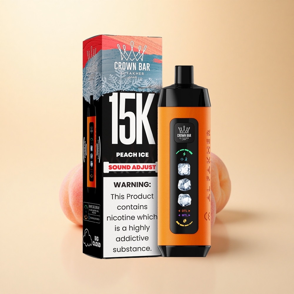 Al Fakher 15k Ice Adjust Clouds 15000 Puffs 22ml Fersken Is