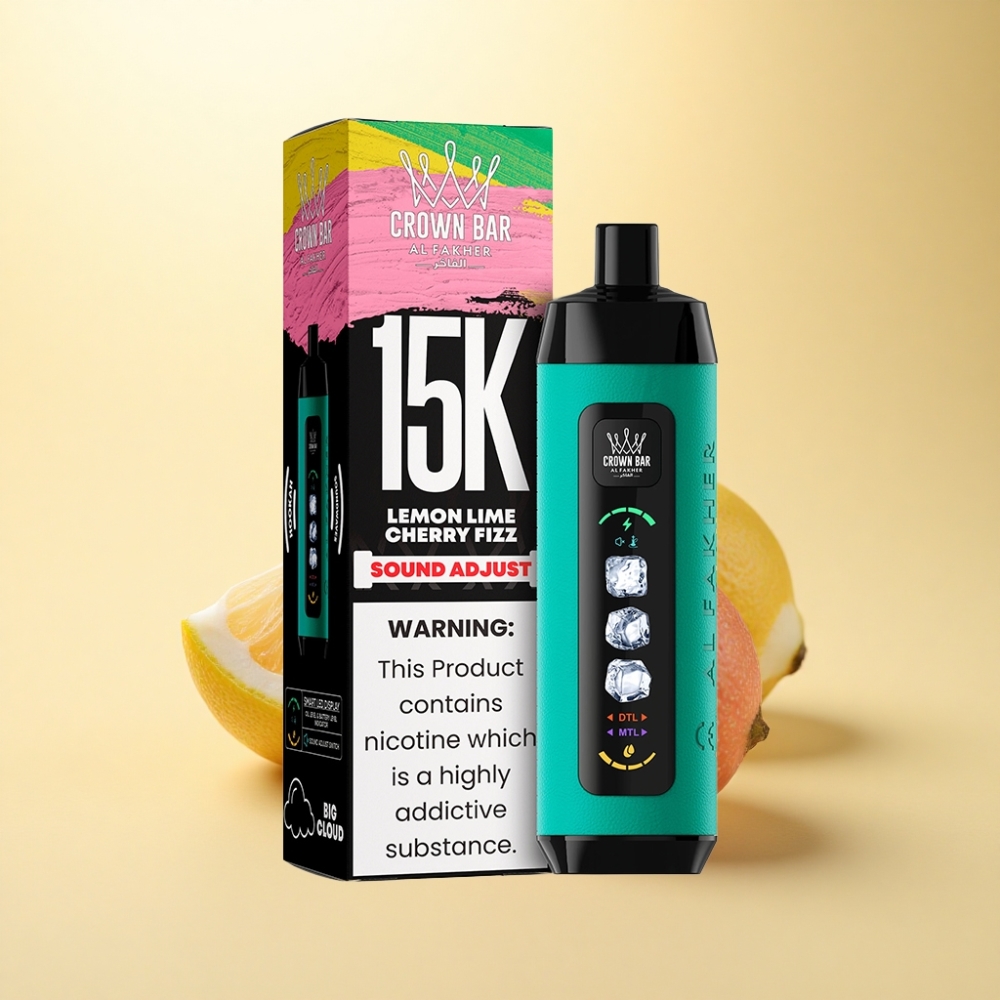 Al Fakher 15k Ice Adjust Clouds 15000 Puffs 22ml Sitron Lime Kirsebær Fizz
