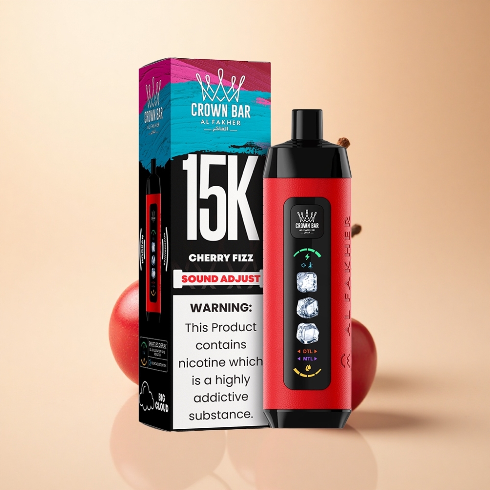 Al Fakher 15k Ice Adjust Clouds 15000 puffs 22ml Cherry Fizz (Kirsebær Brus)