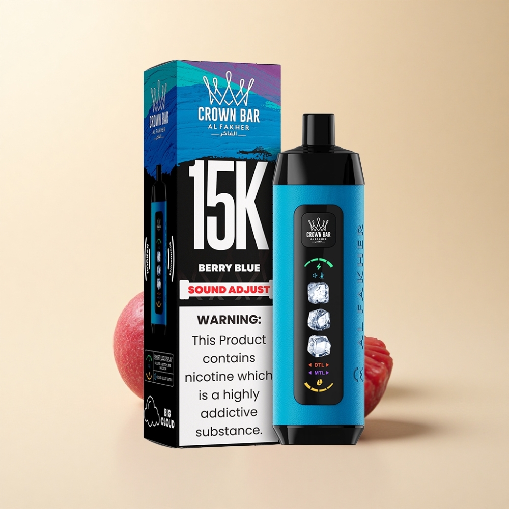 Al Fakher 15k Ice Adjust Clouds Engangsdevice 15000 Puff 22ml Blå Bær