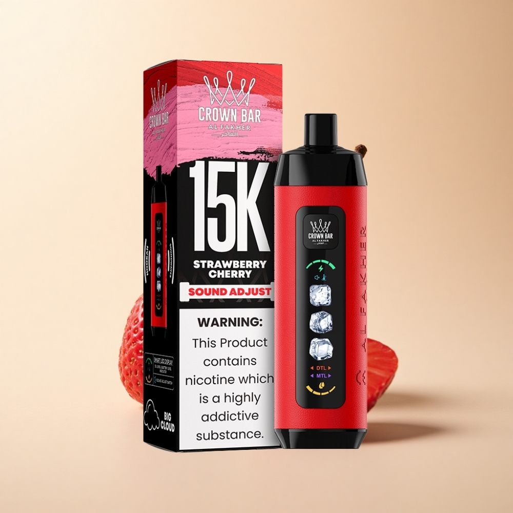 Al Fakher 15k Ice Adjust Clouds Engangsdevice 15000 puffs 22ml Jordbær Kirsebær