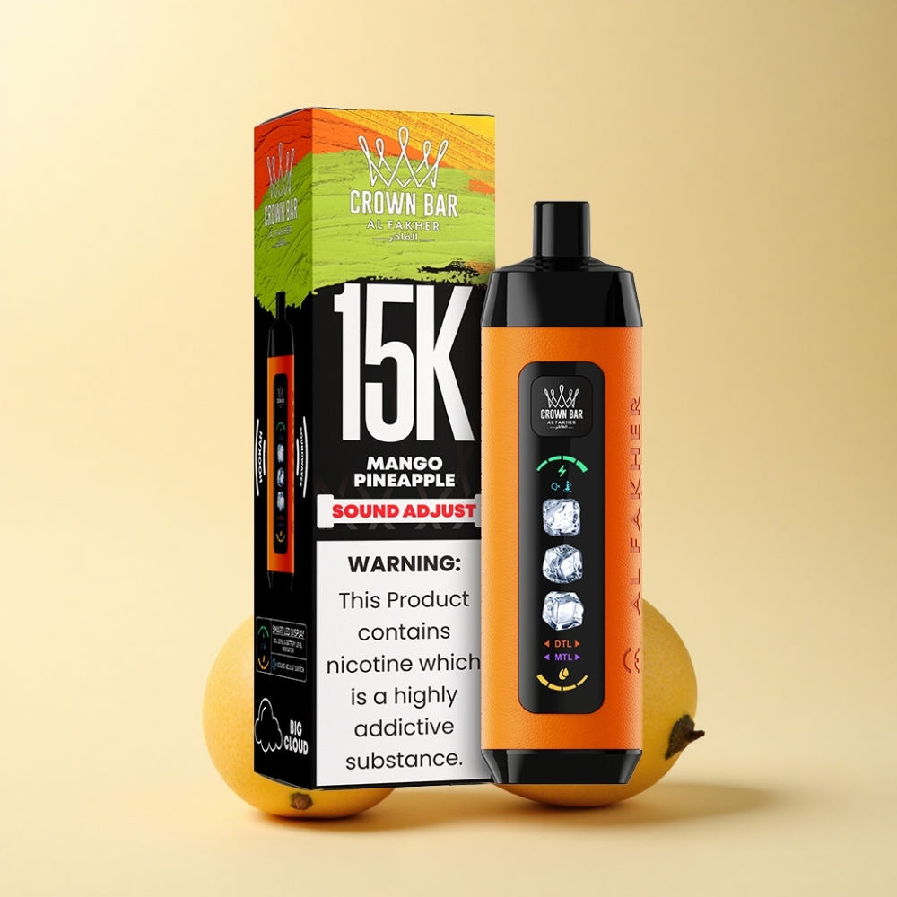 Al Fakher 15k Ice Adjust Clouds Engangsdevice med 15000 puffs, 22ml, Mango Ananas