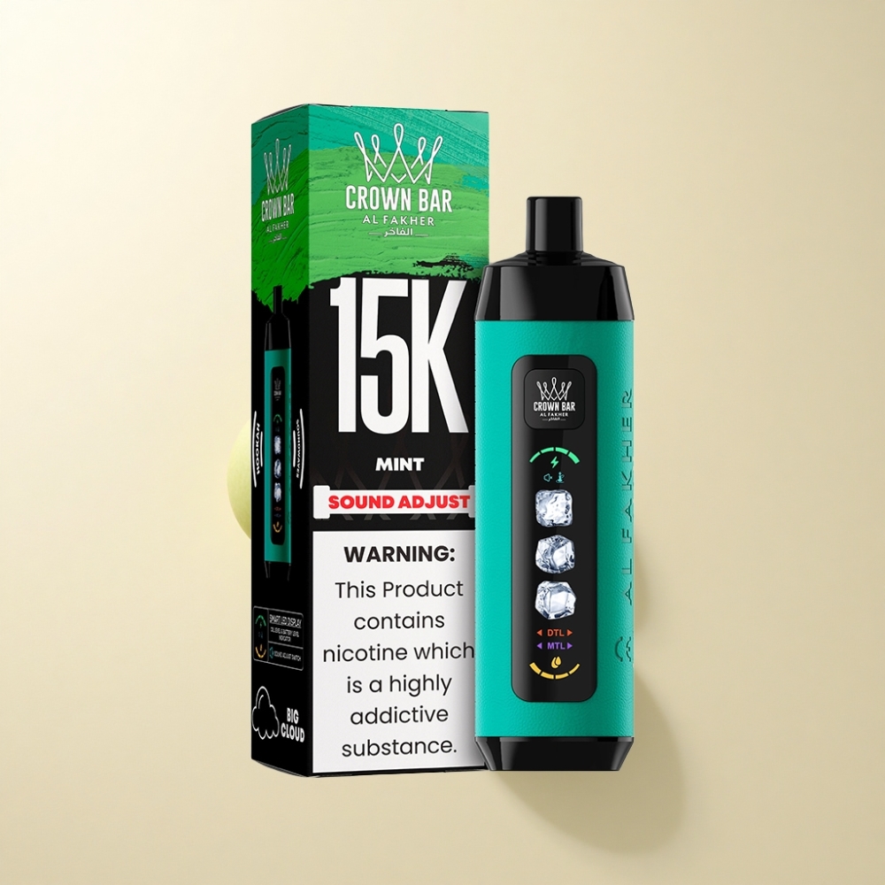 Al Fakher 15k Ice Adjust Clouds Engangsdevice med 15000 pust, 22ml E-Væske, Mynte