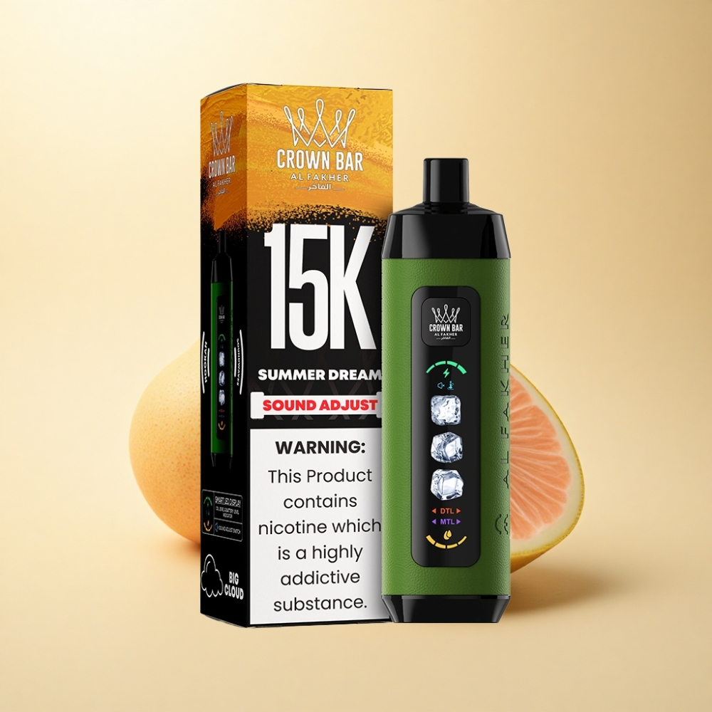 Al Fakher 15k Ice Skyer Engangsdevice med 15000 Puff og 22ml Sommerdrøm