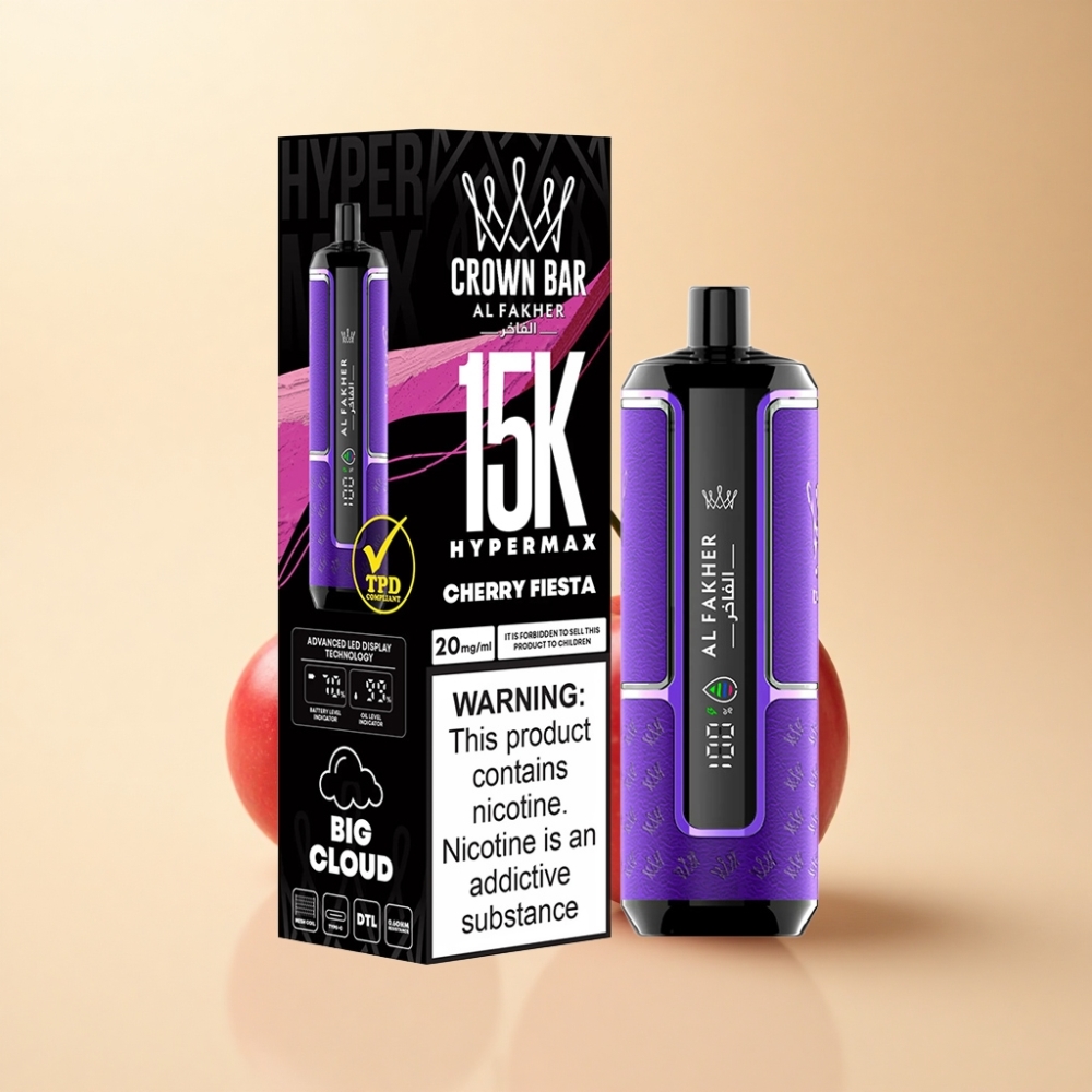 Al Fakher Crown Bar 15K Hypermax 22ml Kirsebær Fiesta