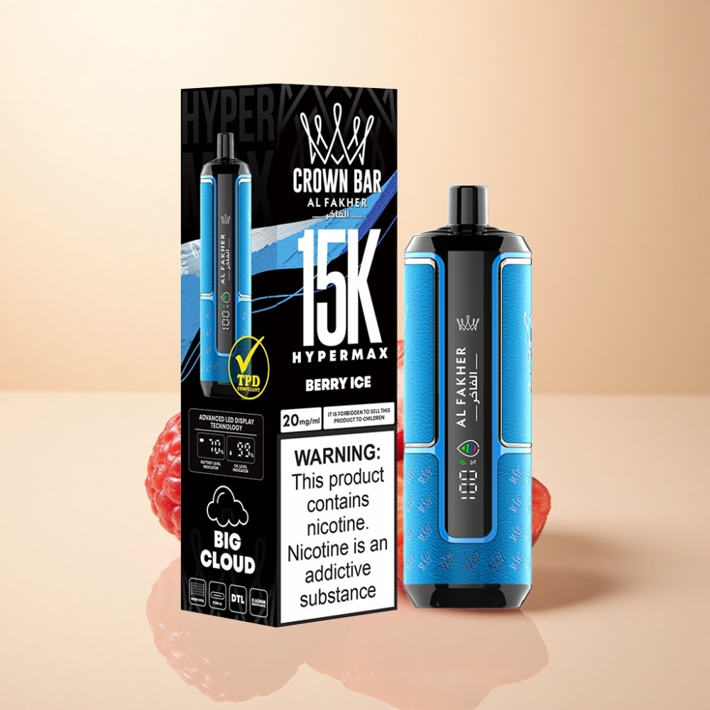 Al Fakher Crown Bar 15K Hypermax Engangs Vape Kit Bær Is