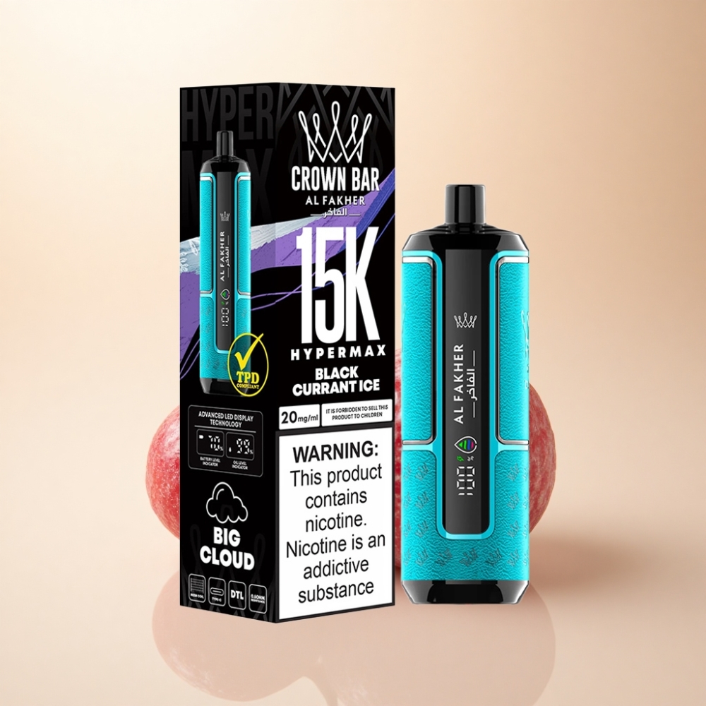 Al Fakher Crown Bar 15K Hypermax Engangs Vape Kit Solbæris
