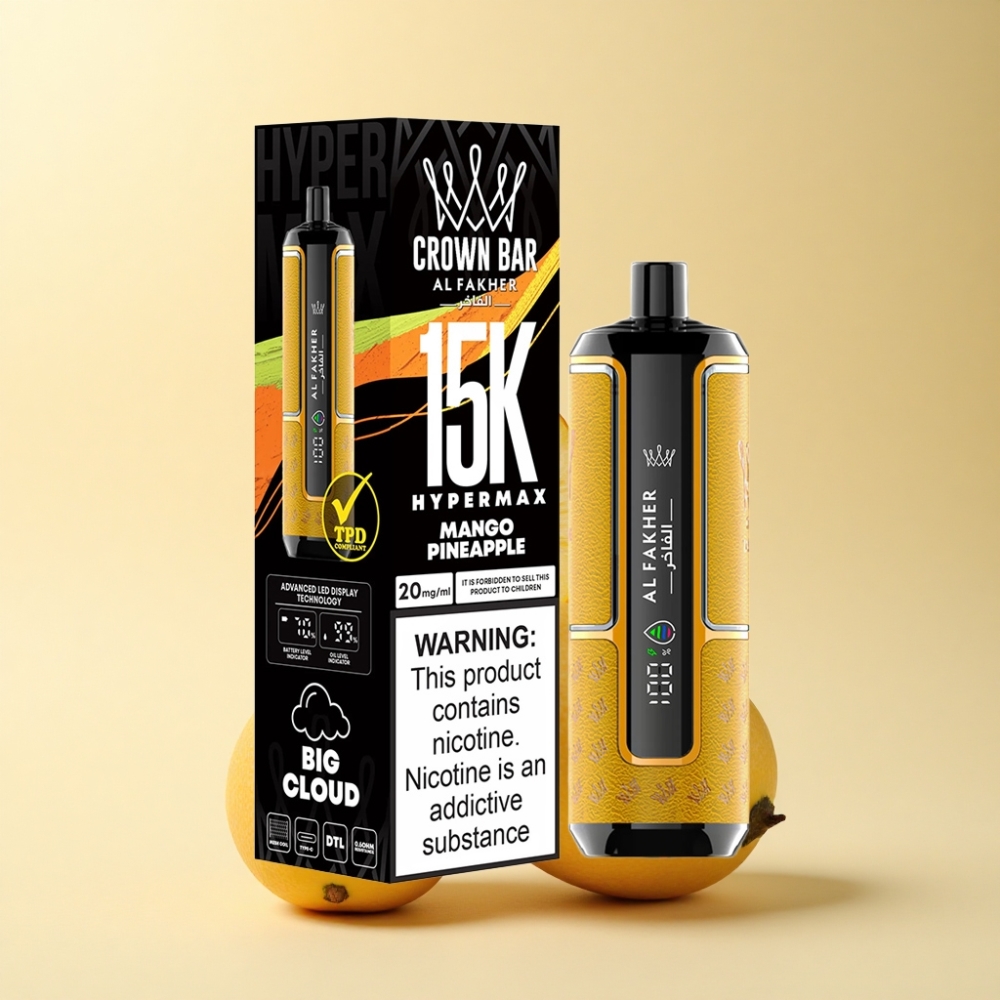 Al Fakher Crown Bar 15K Hypermax Engangs Vape Mango Ananas
