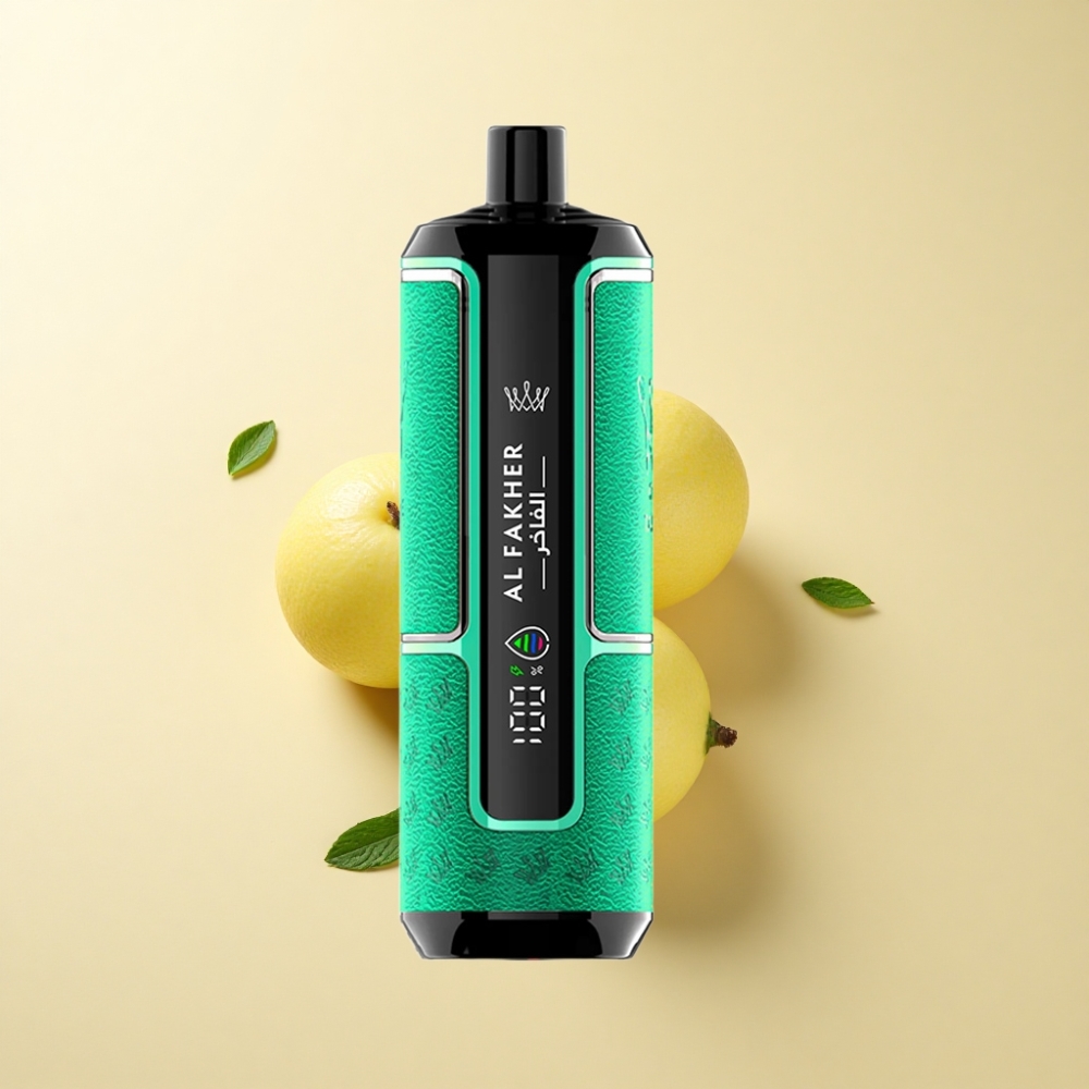 Al Fakher Crown Bar 15K Hypermax Engangsvape med Sitronmynte og 22ml Kapasitet