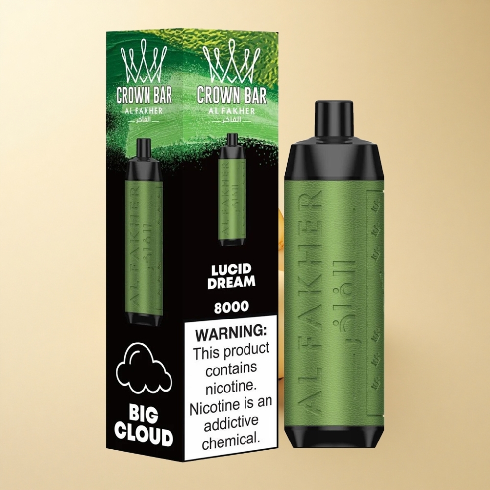 Al Fakher Crown Bar 8000 18ml 5mg Klar Drøm
