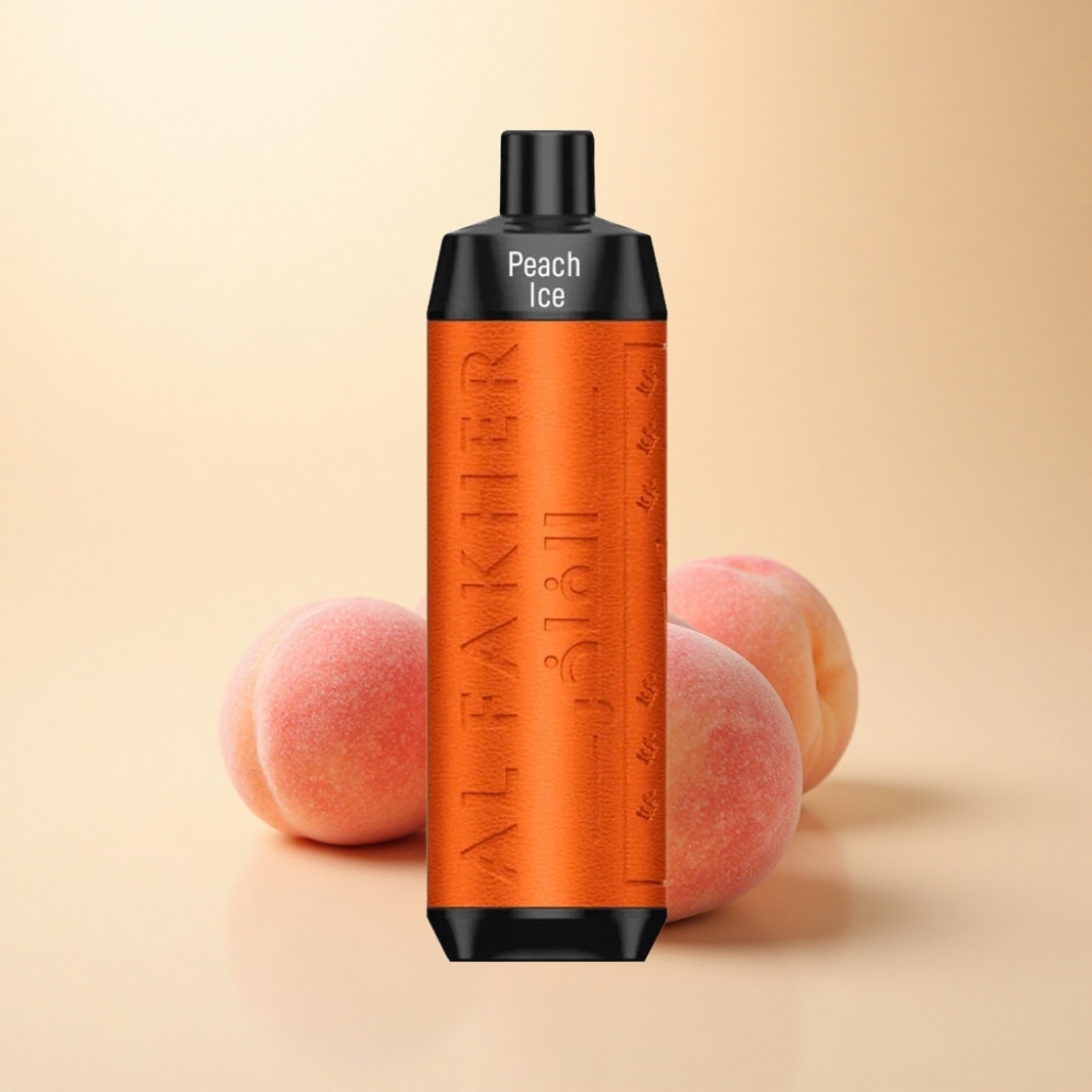 Al Fakher Crown Bar 8000 Crystal 18ml Fersken Is