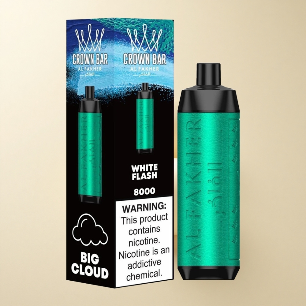 Al Fakher Crown Bar 8000 Crystal 18ml Hvit Blits