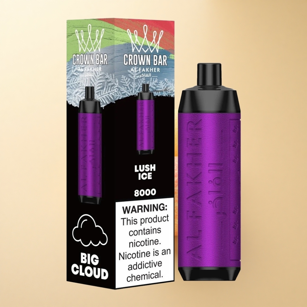 Al Fakher Crown Bar 8000 Crystal 18ml Iskald Lush