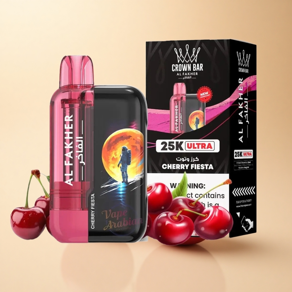 Al Fakher Crown Bar Ultra 25K 22ml Kirsebær Fiesta