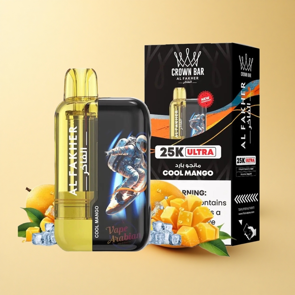Al Fakher Crown Bar Ultra 25K Kjølig Mango 22ml 50mg