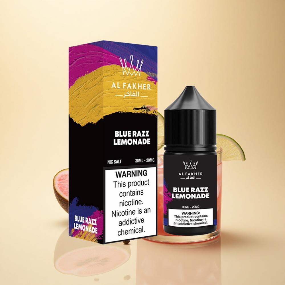 AL Fakher Nicotine Salt Puffs 30ml Blå Bringebær Lemonade 20MG