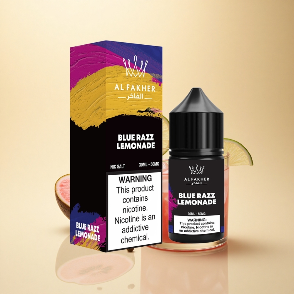AL Fakher Nicotine Salt Puffs 30ml Blå Bringebær Lemonade 50MG
