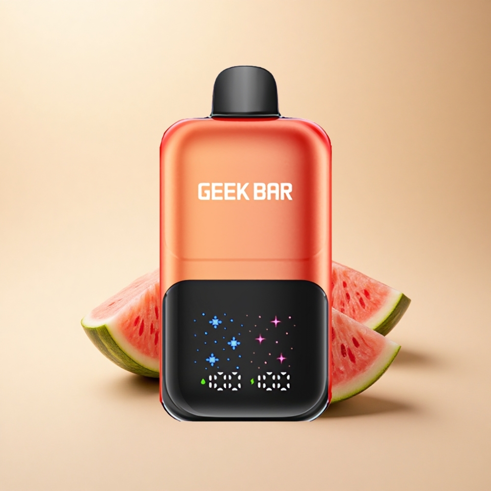 GEEK BAR 2GO 50000 Puffs 20mL Interaktiv Skjerm Vannmelon Tyggegummi Is