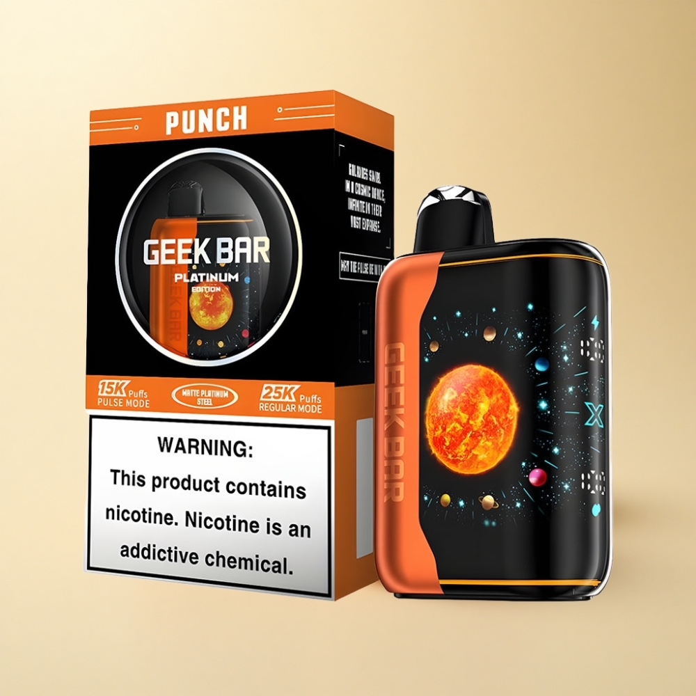 GEEK BAR Platinum Edition 25000 Puffs Dynamisk 3D Skjerm Punch
