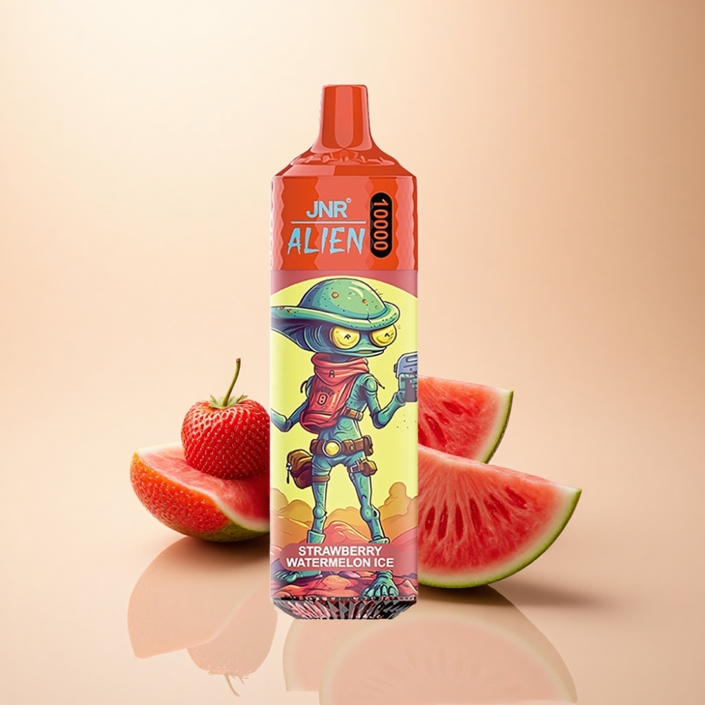 JNR Alien 10000 Puffs 850mAh Jordbær Vannmelon Is