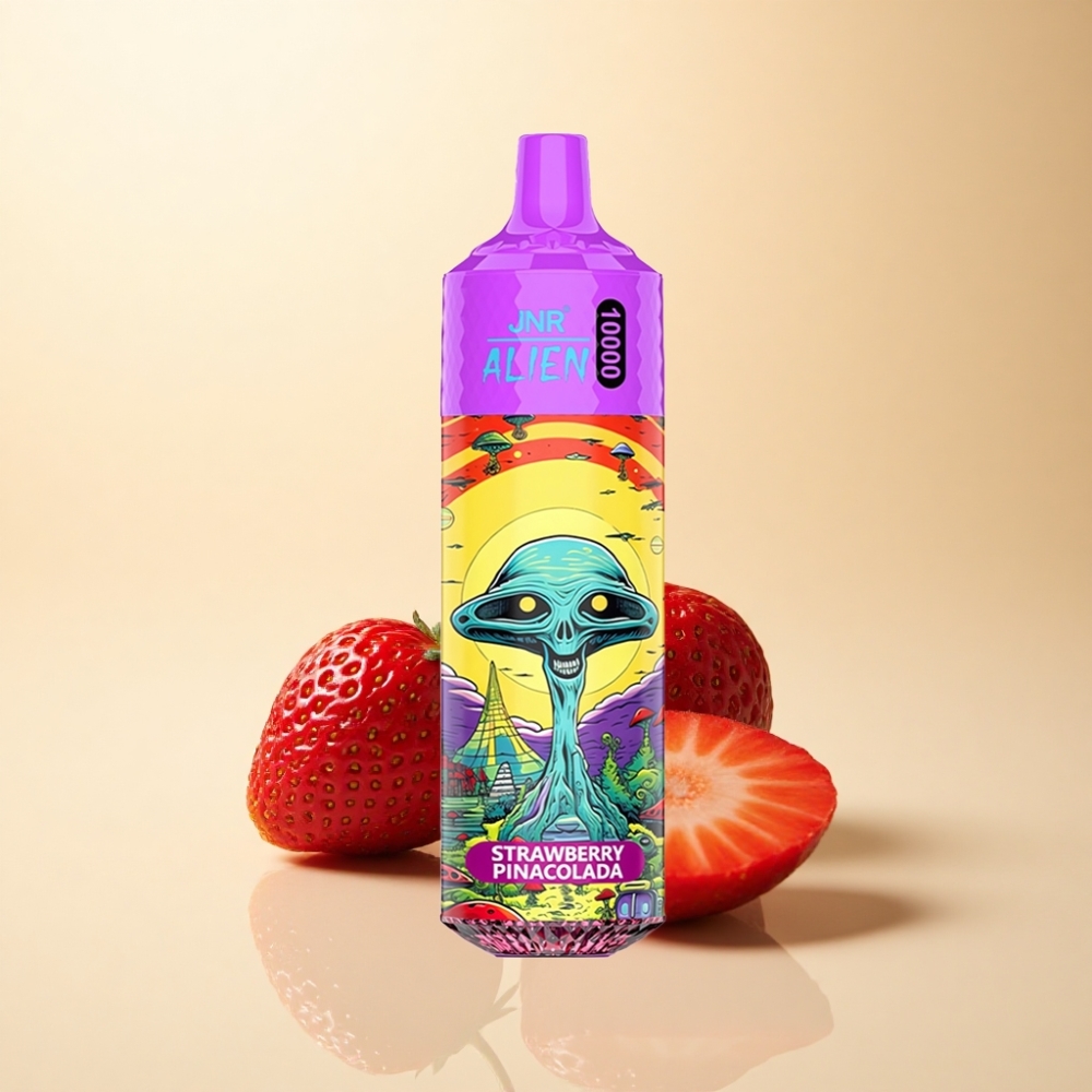 JNR Alien 10000 Puffs 850mAh RGB Jordbær Pina Colada