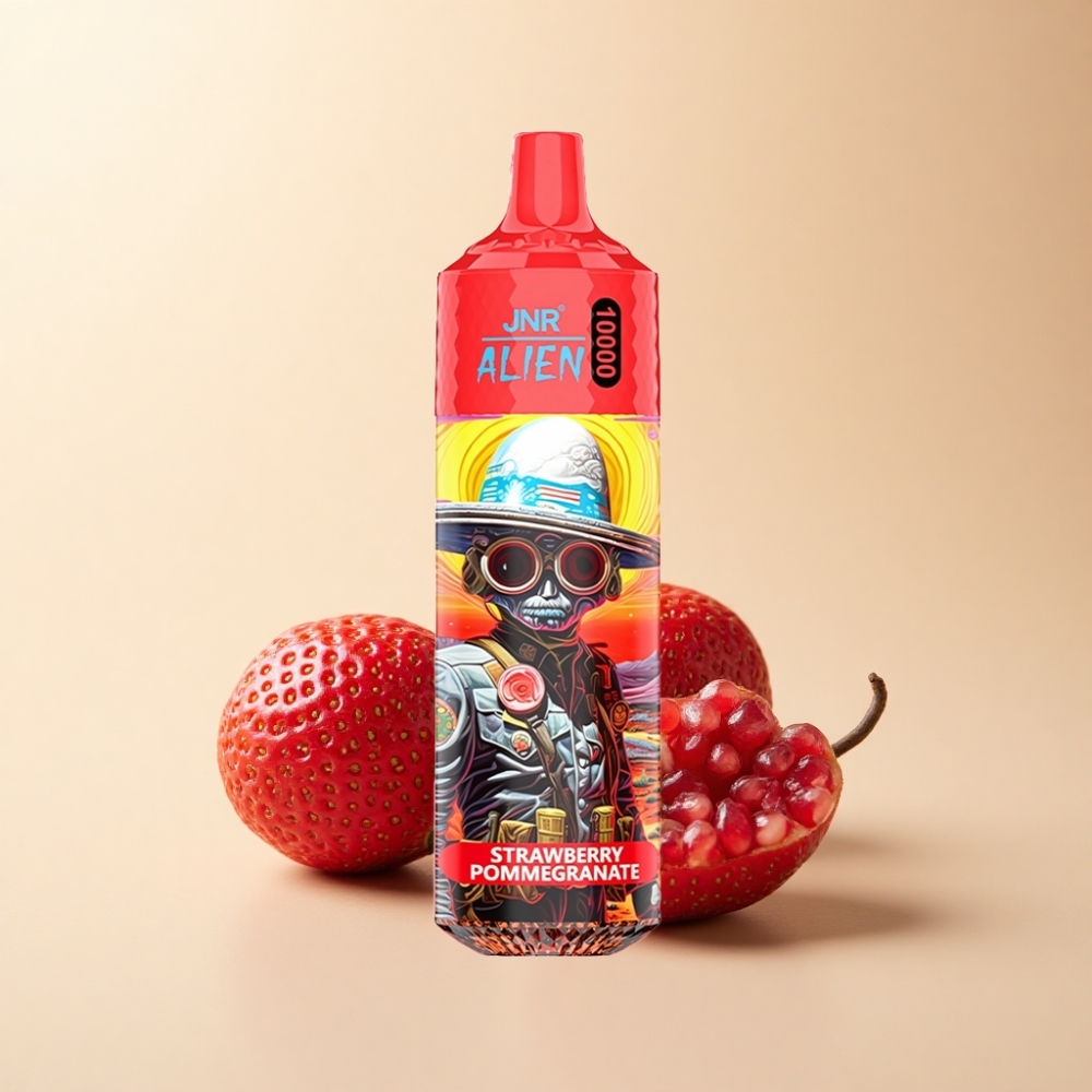 JNR Alien 10000 Puffs 850mAh Type-C Jordbær Granateple
