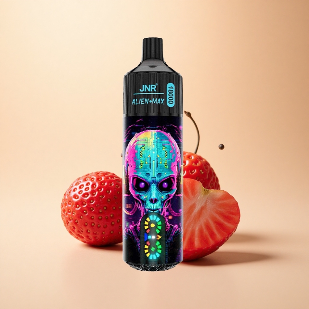 JNR Alien Max 18000 Puffs Dual Mesh Jordbær Hubba Bubba
