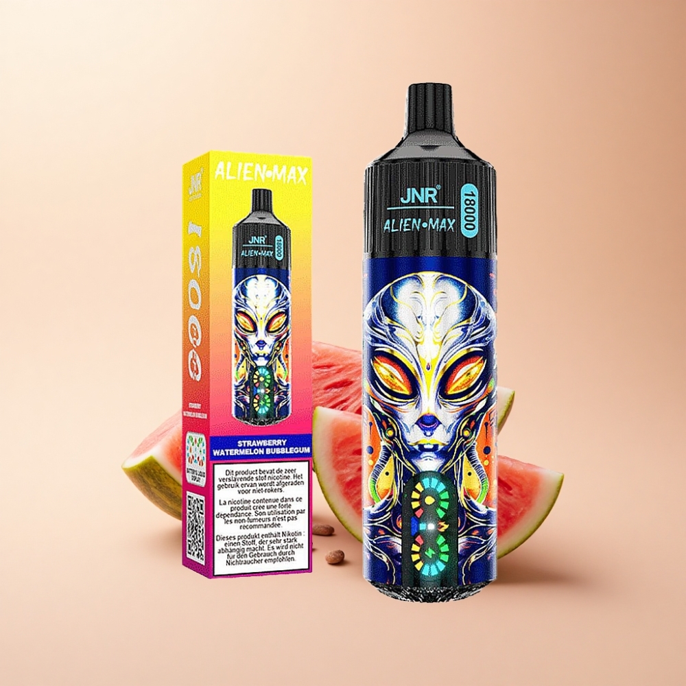 JNR Alien Max 18000 Puffs Dual Mesh Jordbær Vannmelon Bubblegum