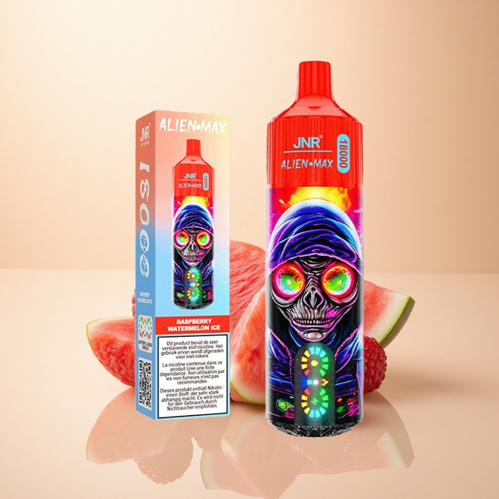 JNR Alien Max 18000 Puffs Smart LED Dual Mesh Bringebær Vannmelon Is