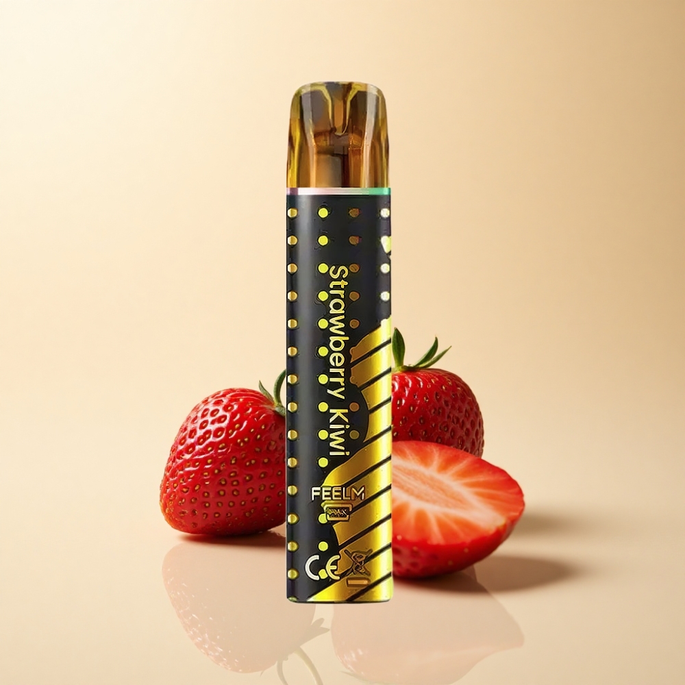 JNR Black&Golden 800 Puffs 550mAh Jordbær Kiwi