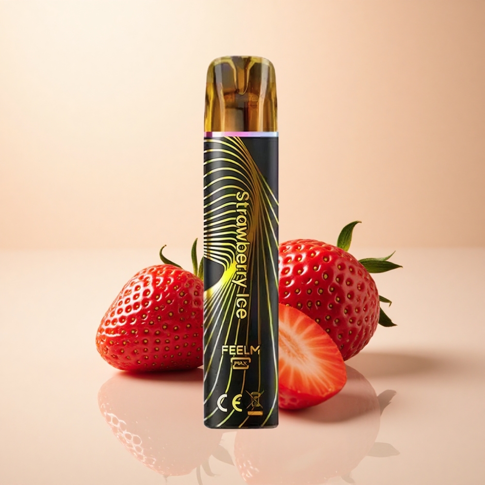 JNR Black&Golden 800 Puffs Jordbær Is 550mAh
