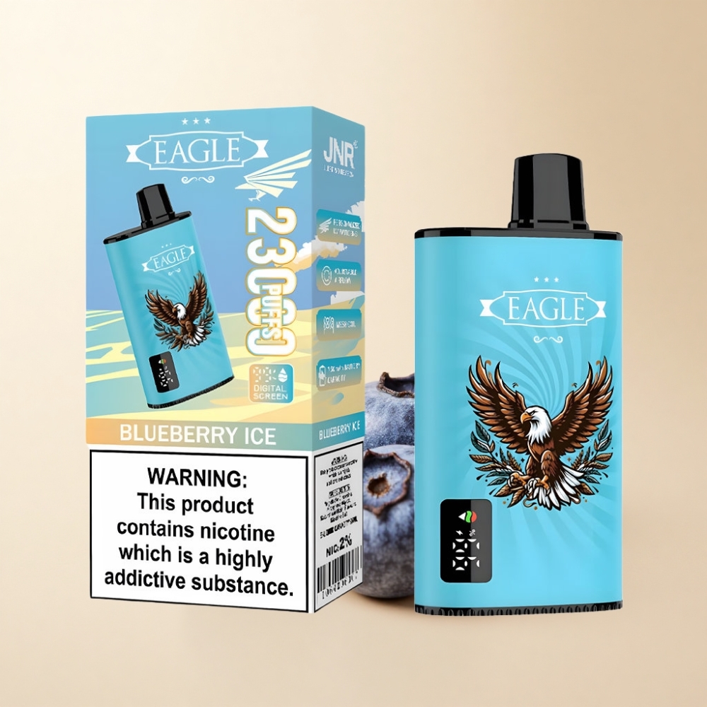 JNR EAGLE Smart 23000 Puffs Blåbær Is Digitale Skjerm Justerbar Luftstrøm