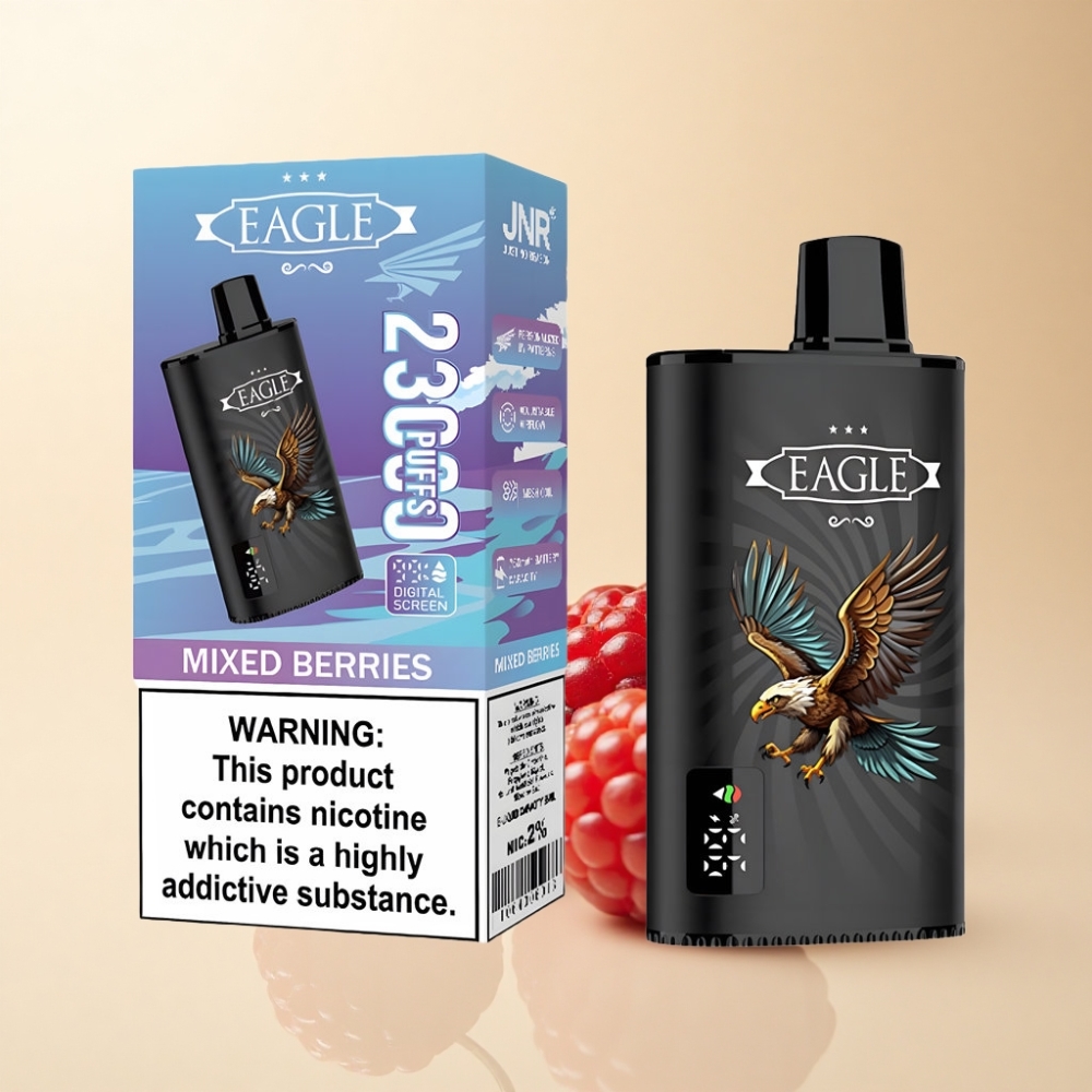 JNR EAGLE Smart 23000 Puffs Digital Skjerm Blandede Bær