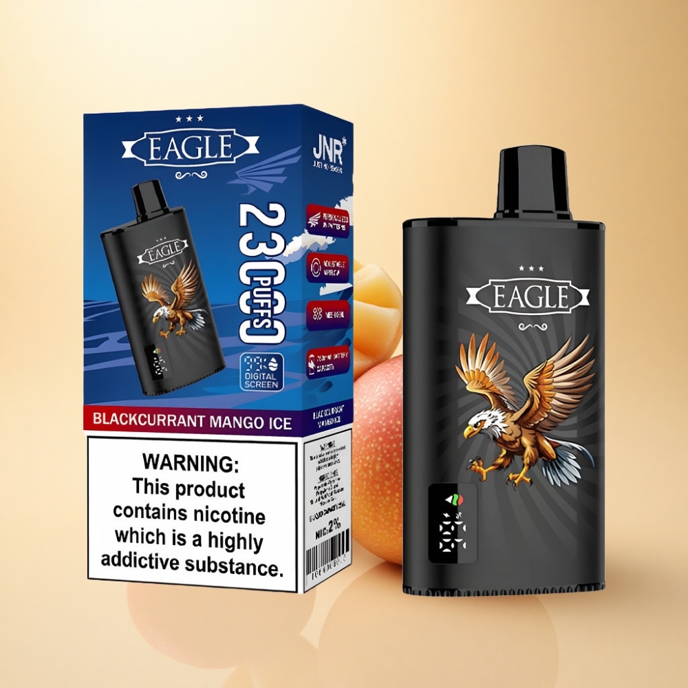 JNR EAGLE Smart 23000 Puffs Digital Skjerm Justerbar Luftstrøm Solbær Mango Is
