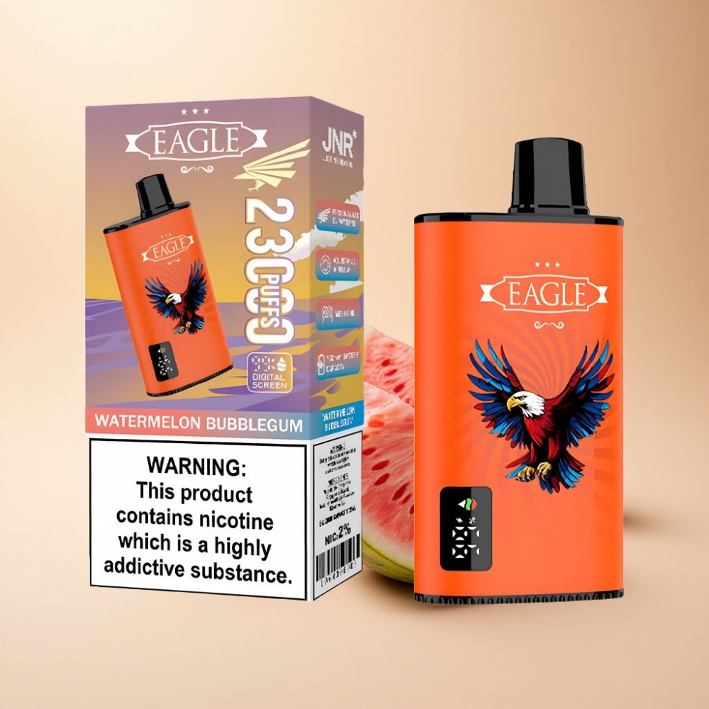 JNR EAGLE Smart 23000 Puffs Digital Skjerm Justerbar Luftstrøm Vannmelon Tyggis