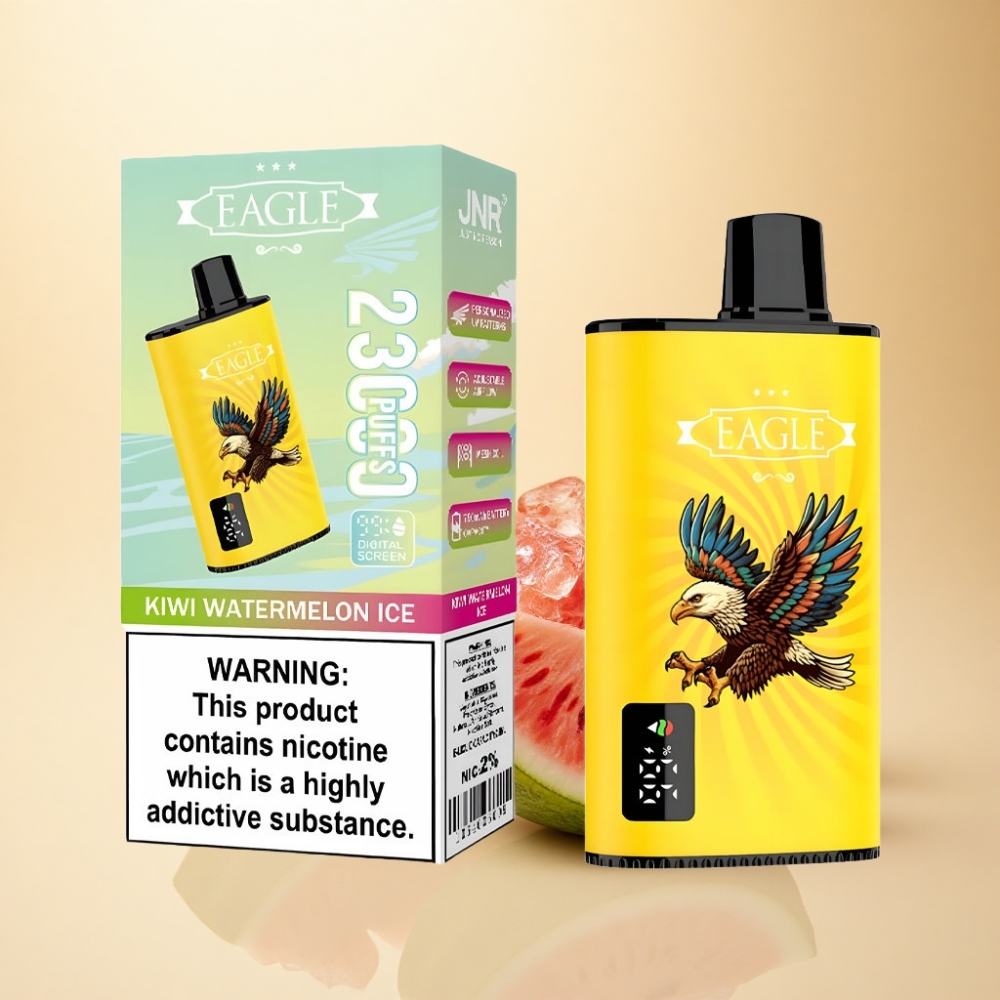 JNR EAGLE Smart 23000 Puffs Digital Skjerm Kiwi Vannmelon Is