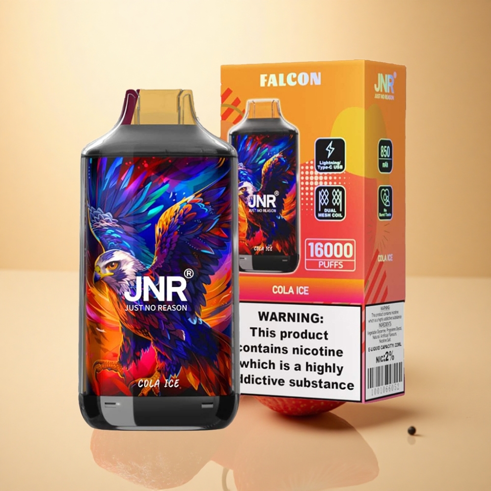 JNR Falcon 16000 Puffs 22ml Dual Mesh Cola Is