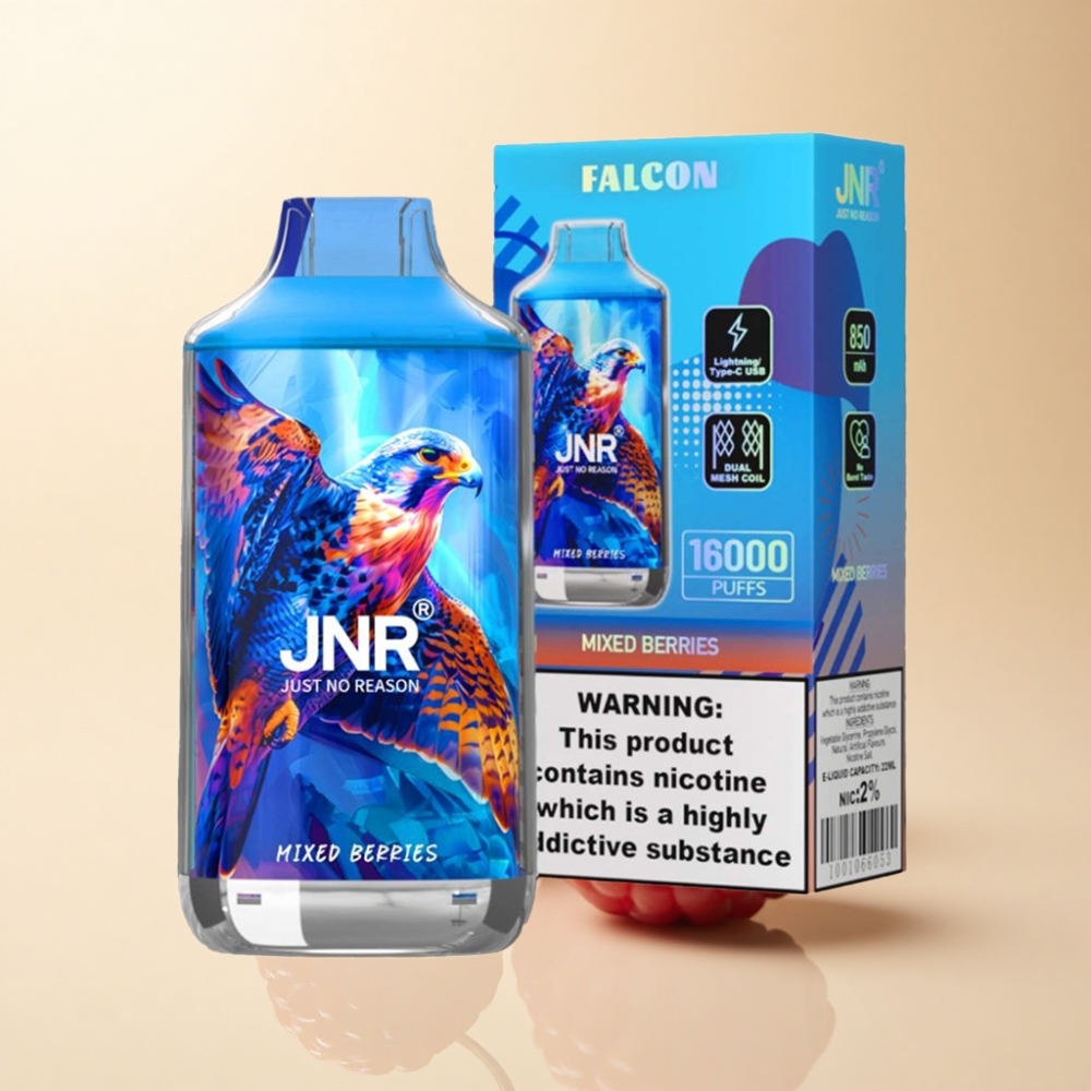 JNR Falcon 16000 Puffs 850 mAh 22ml Blandede Bær