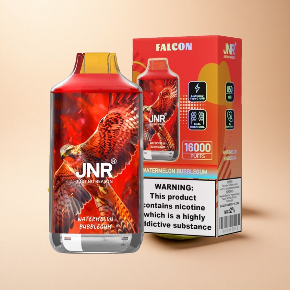 JNR Falcon 16000 Puffs 850mAh 22ml Dual Mesh Vannmelon Tyggegummi