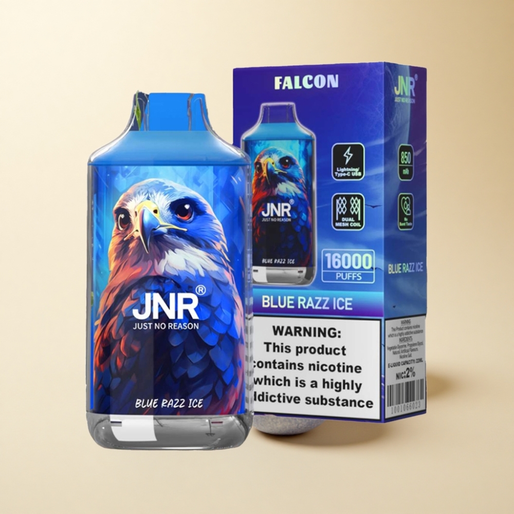 JNR Falcon 16000 Puffs 850mAh Dual Mesh Blåbringebær Is