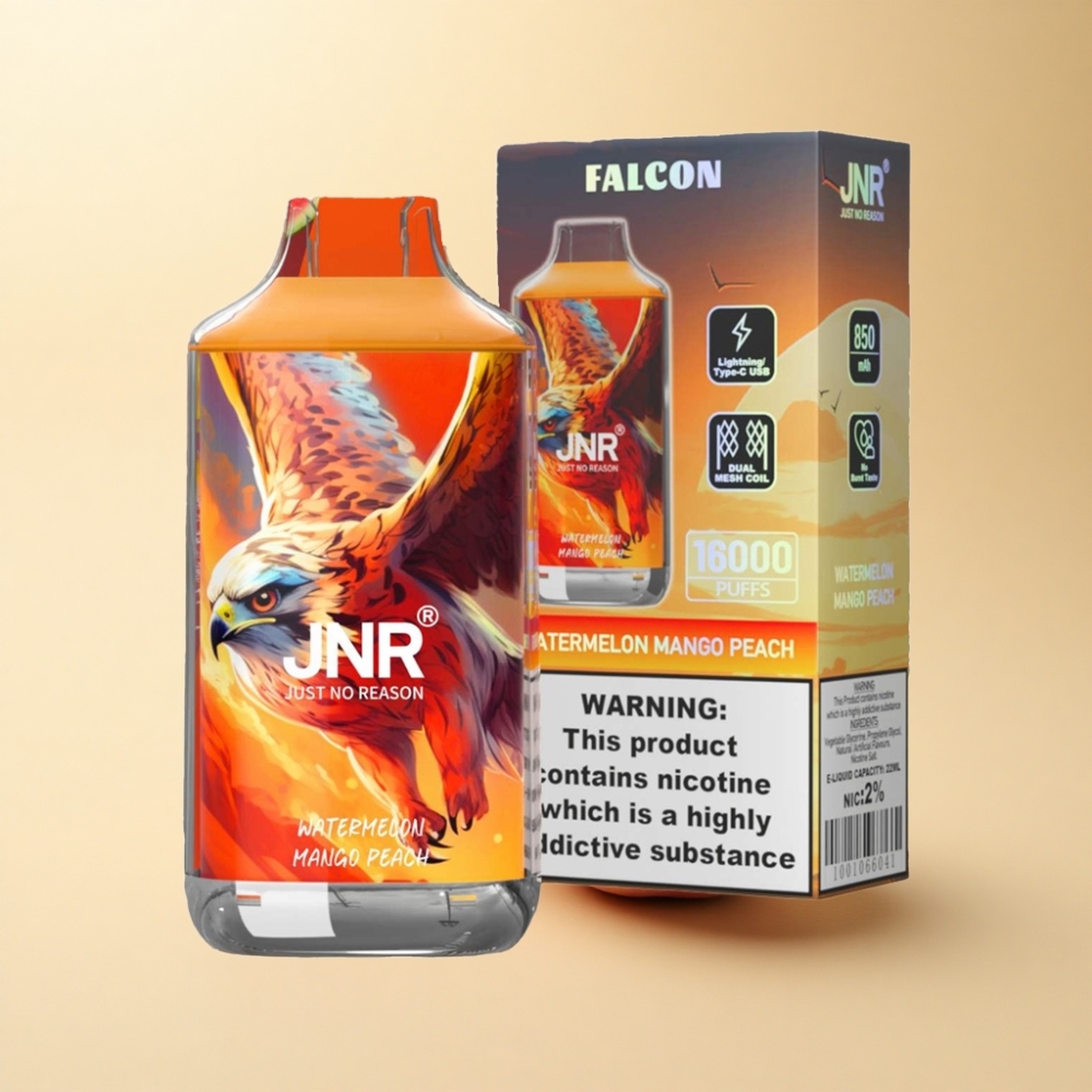 JNR Falcon 16000 Puffs 850mAh Type C Vannmelon Mango Fersken