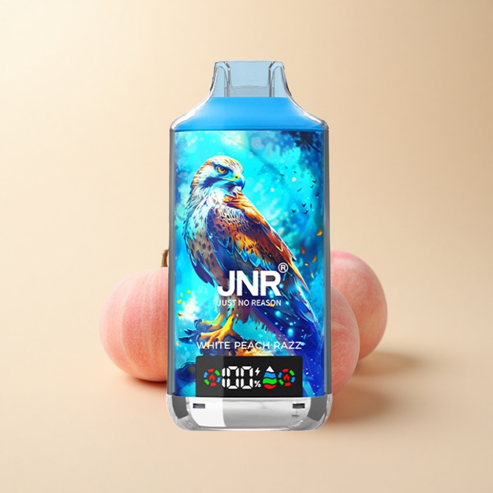 JNR Falcon X 18000 Puffs 750mAh Type-C Hvit Fersken Bringebær