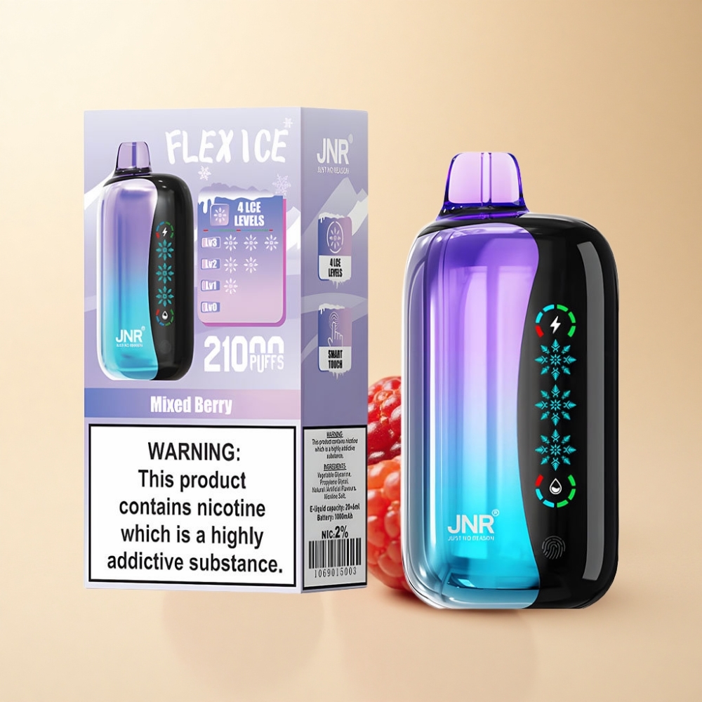 JNR Flex Ice 21000 Puffs 26ml Blandet Bær Tilpassbar Luftstrøm