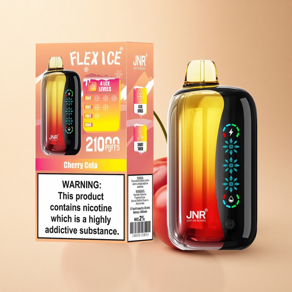 JNR Flex Ice 21000 Puffs 26ml Tilpassbar Luftstrøm Kirsebær Cola