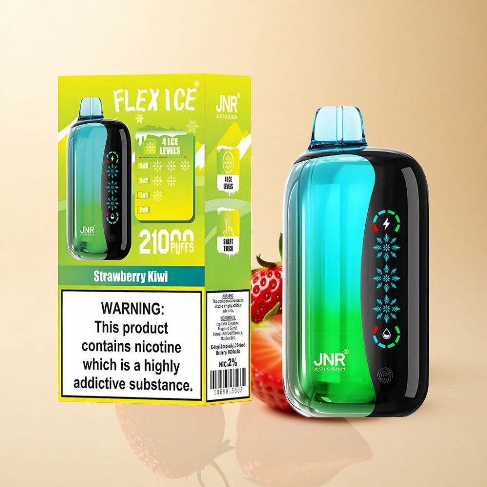 JNR Flex Ice 21000 Puffs Justerbar Is 26ml Jordbær Kiwi