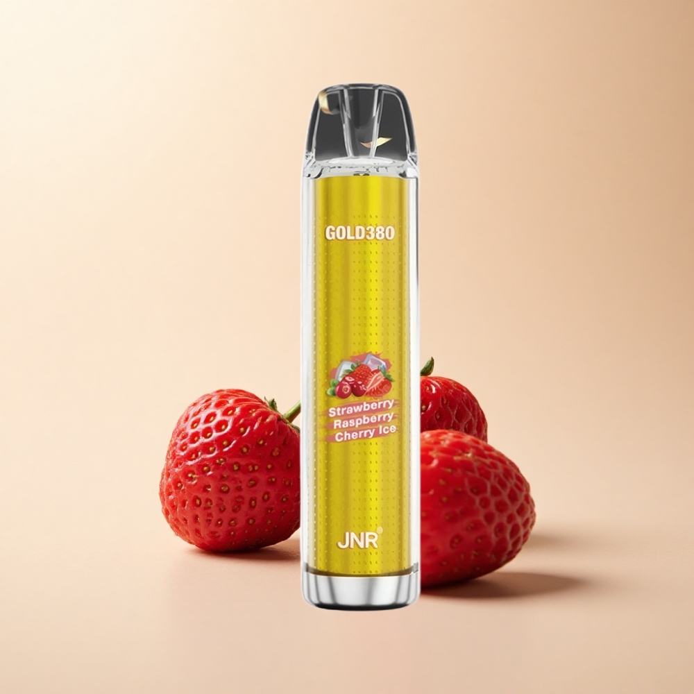 JNR Gold380 6000 Puffs 13ml Jordbær Bringebær