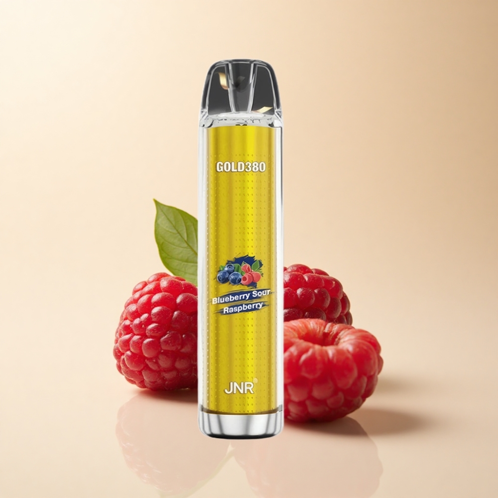 JNR Gold380 6000 Puffs 1500mAh Blåbær Sur Bringebær