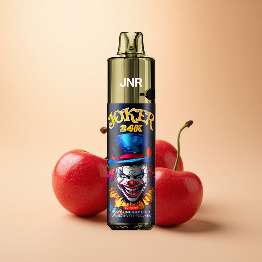 JNR Joker 24K Puffs Synlig E-væske Frisk Kirsebær Cola