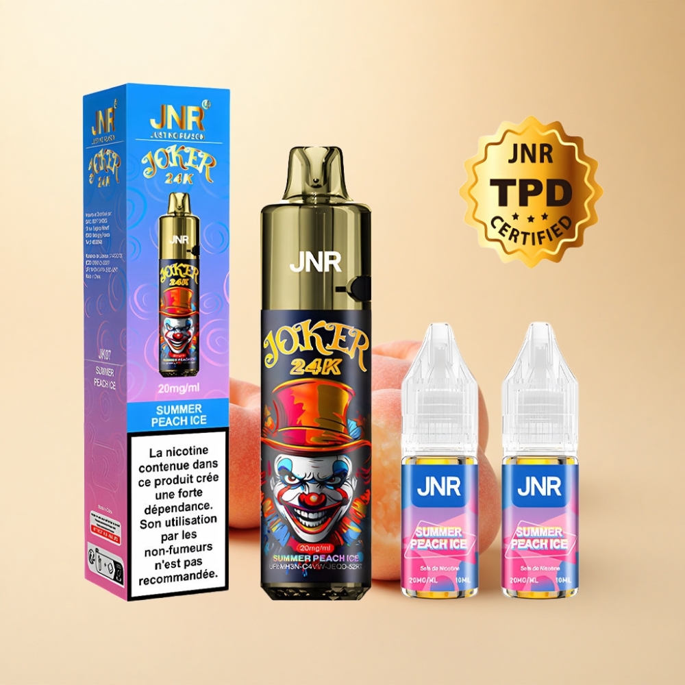 JNR Joker 24K Puffs Synlig E-væske Nivå 800mAh Sommerskogsylt Is